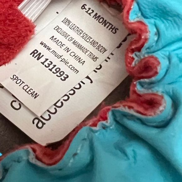 NWOT Mud Pie Monkey Booties Size 6-12 Months - Picture 3 of 3